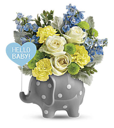 Teleflora's Hello Sweet Baby - Blue Teleflora's Hello Sweet Baby - Blue