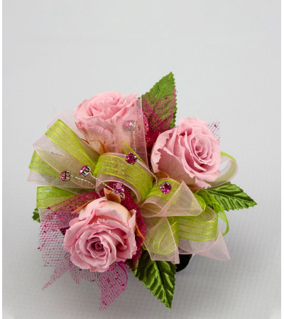 Keepsake Corsage - Preserved Pink Roses Keepsake Corsage - Preserved Pink Roses