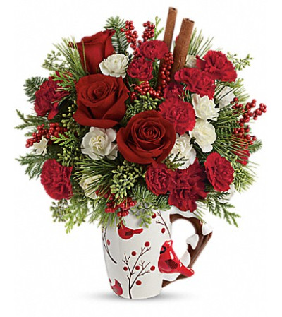 Send a Hug® Christmas Cardinal by Teleflora Send a Hug® Christmas Cardinal by Teleflora