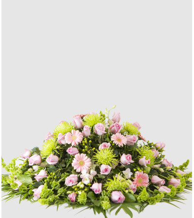 Pink and Green Casket Spray Pink and Green Casket Spray