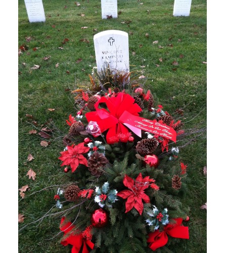 Christmas Grave Blanket Extra Thick