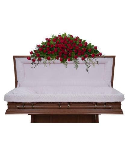 Elegant Roses Full Casket Spray