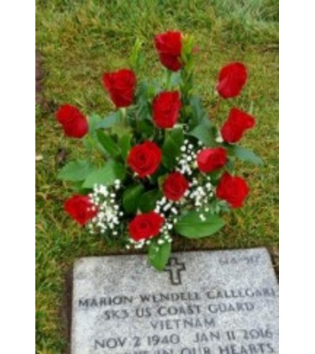 Classic Rose Gravesite Arrangement