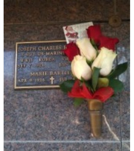 Rose For The Wall Gravesite Arrangement