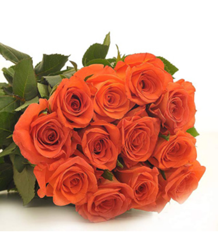 Perfectly wrapped Orange Roses