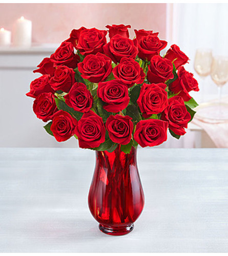 Romantic Red Roses Two Dozen