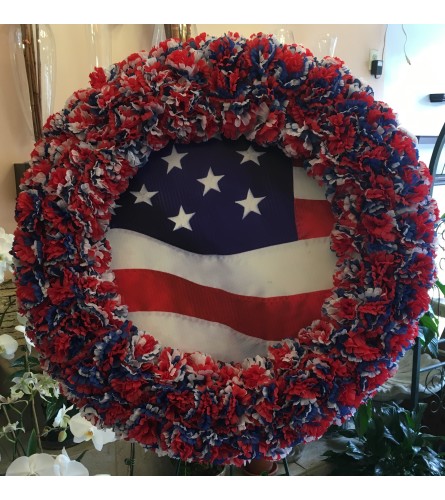 Patriotic Artificial Wreath