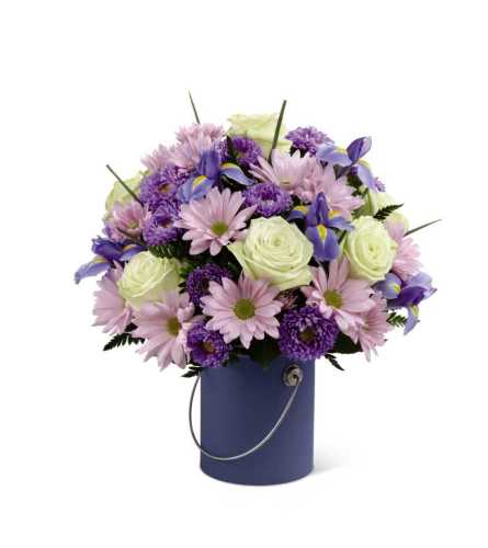 The Colour Your Day Tranquility™ Bouquet by FTD® - VASE INCLUDED