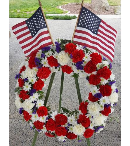 Banner Yet Wave Standing Wreath