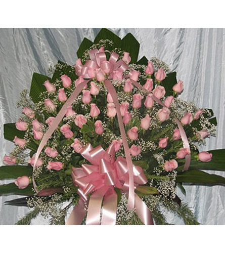 Pink Rose Standing Basket GF-11