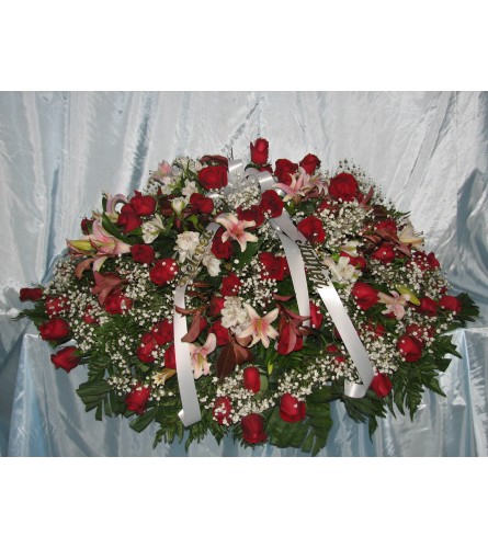 Red Rose with Oriental Orchids GF-CC4