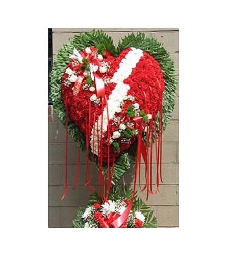 Broken Heart with White Carnation Break GF-H4