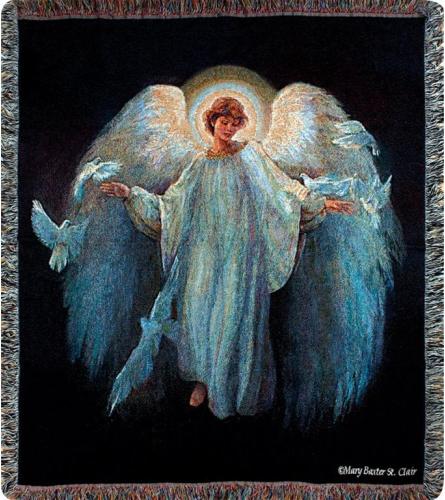MESSENGER OF PEACE ANGEL MEMORIAL THROW