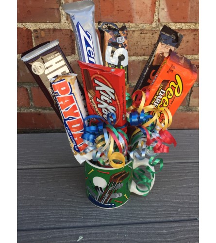 Golf Coffee Mug Candy Bouquet