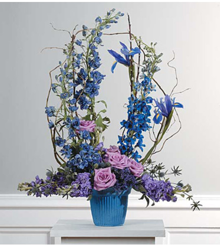 Lavender and Blue Mache Arrangement SF23-21
