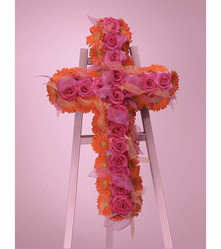 Rose and Gerbera Daisy Cross SF58-21