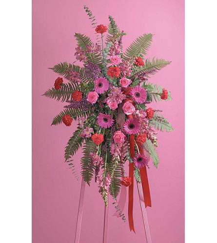 Fuchsia and Red Standing Spray SF55-31