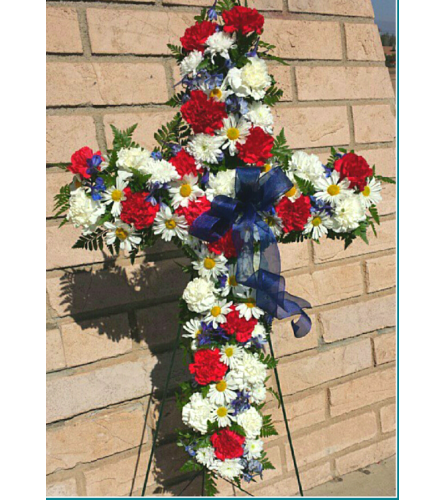 Patriot standing cross
