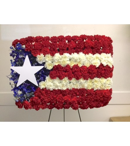 Sympathy Flag Arrangement