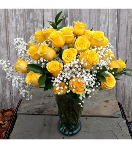 2 DOZEN YELLOW ROSES