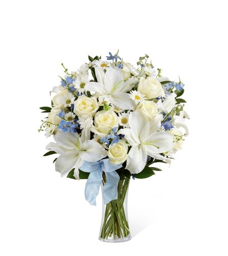 Peaceful blue and white