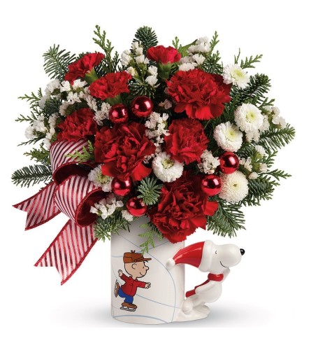 Peanuts Christmas Mug- Teleflora