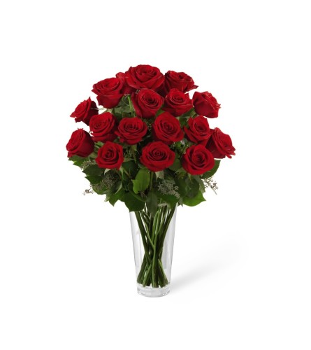 The FTD® Red Rose Bouquet - Deluxe. An arrangement by Anderson Flowers.