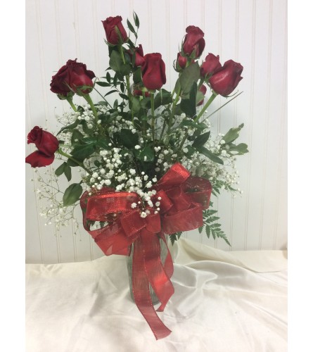 Showey Long stem Red Roses