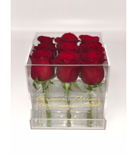 Acrylic Box with premium Roses