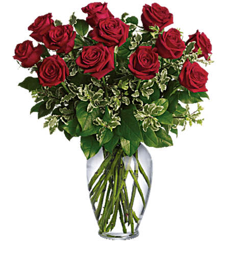 Valentine's Day Special Dozen Roses & Box Of Chocolates