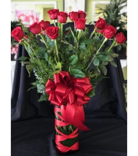 24 Long Red Roses