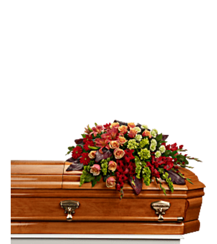 A FOND FAREWELL CASKET SPRAY