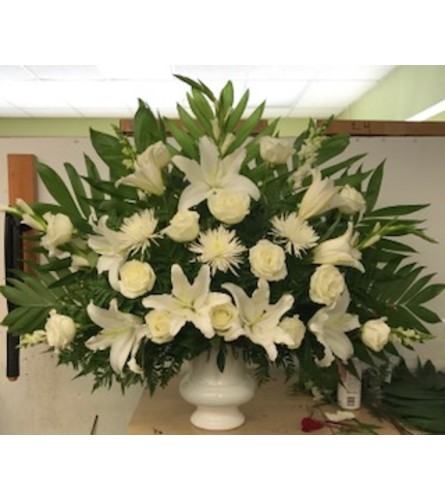 White Glory Sympathy Arrangement