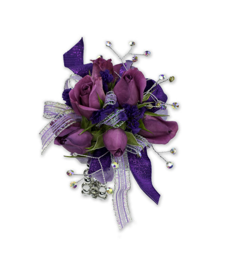 Royal Purple Wrist Corsage