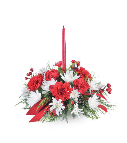 Yuletide Table. An arrangement by The Flower Patch Florist.