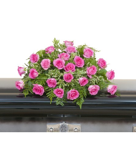 Pink Rose Casket Spray