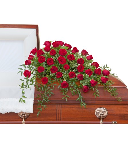 Simply Roses Deluxe Casket Spray