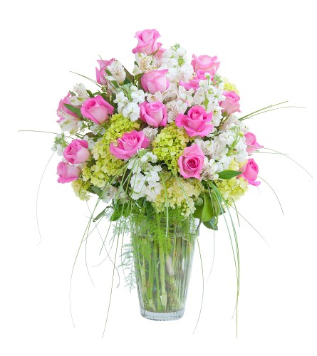 Pink and White  Elegance Vase