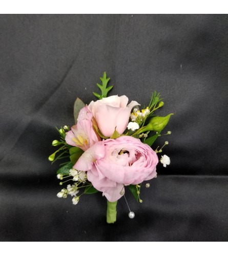 Pretty n Pink Boutonniere