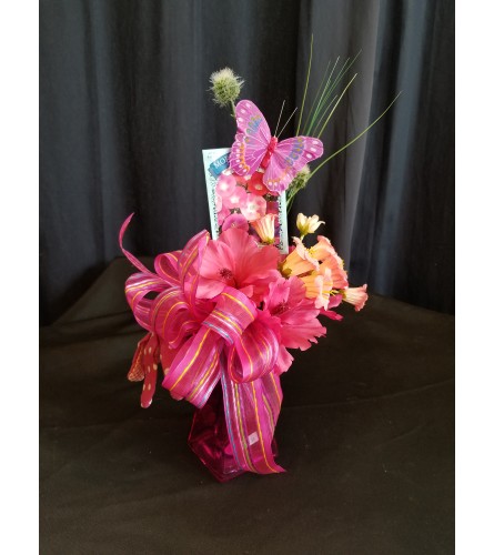 Garden Basket Pink Glove Vase