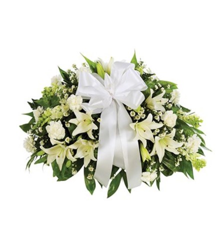 Half Casket Spray - All White