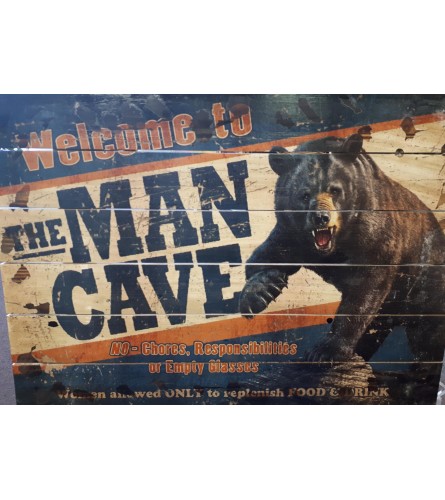 Man Cave Wooden Sign