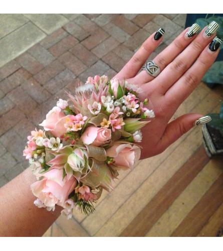 pink rose wristlet
