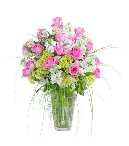 Pink & White Elegance Vase