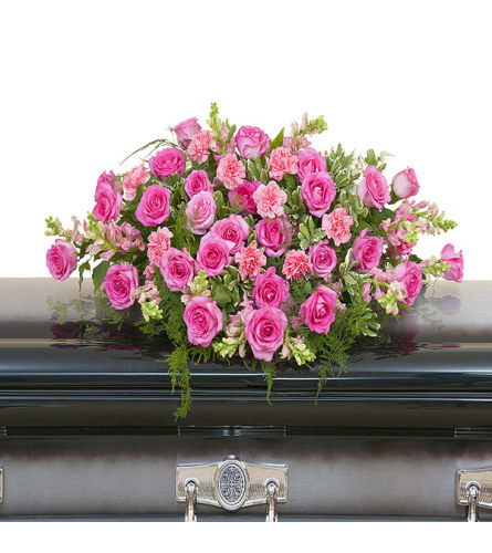 Peaceful Pink Casket Spray DW