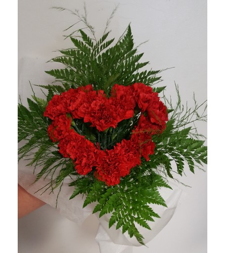 Heart Shaped Love Wrapped Bouquet