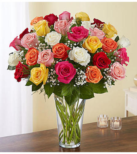 Assorted roses Three Dozen