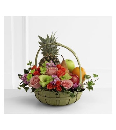 Rest In Peace Fruit & Flowers Basket