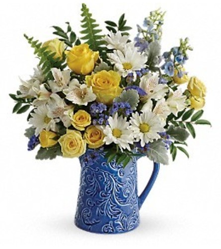 Bright Skies Bouquet - Deluxe. An arrangement by Flowers of Charlotte.