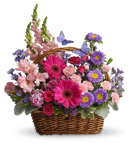 Country Basket Blooms Bouquet